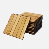 Houten terrastegels, lineair patroon, met latten