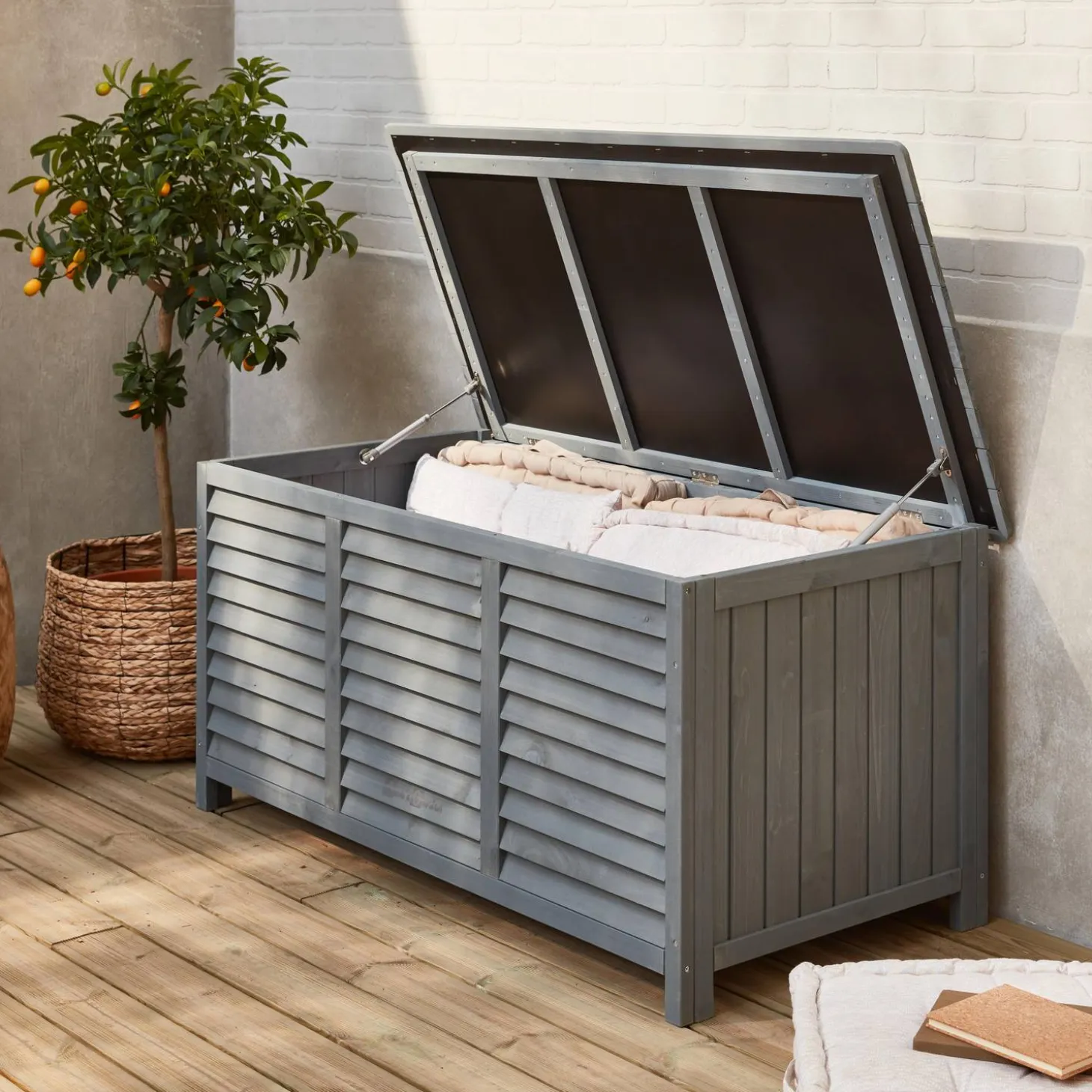 Houten tuin opbergbox 330L