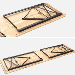 Houten tuintafel 180cm 2 banken