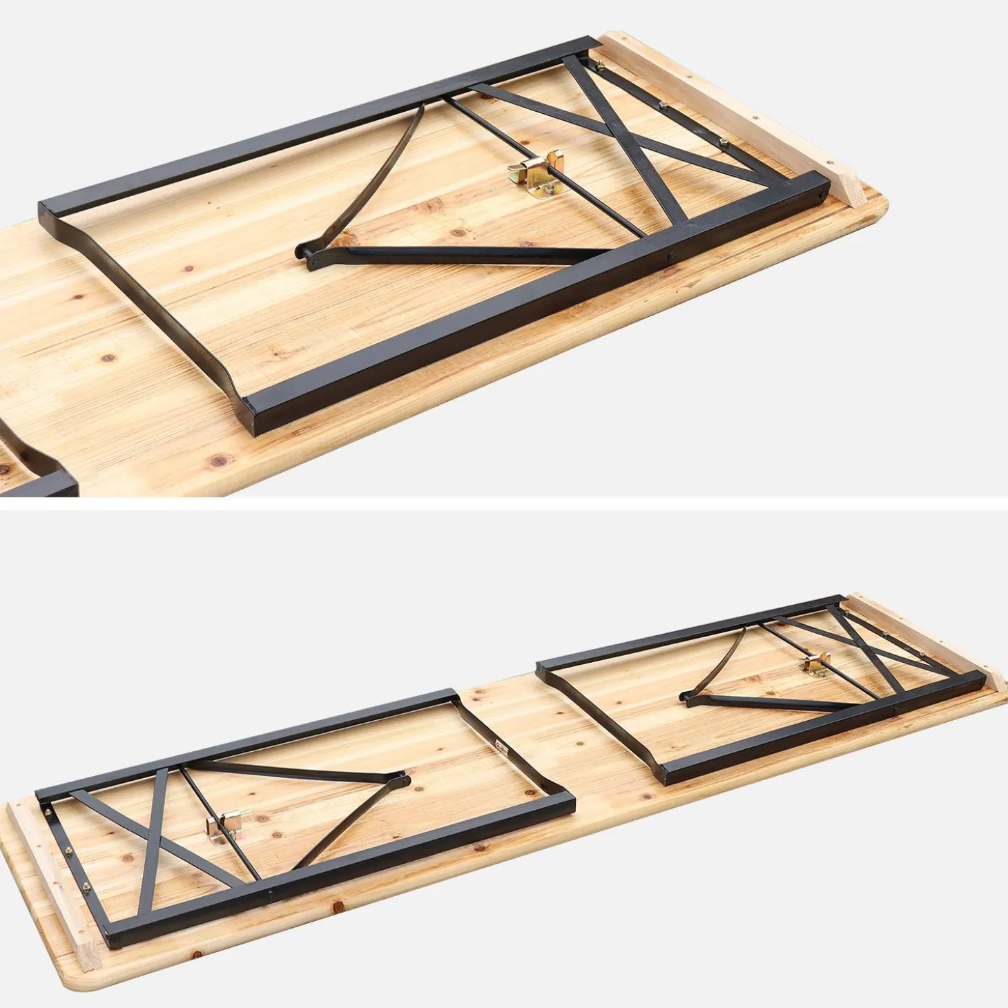 Houten tuintafel 180cm 2 banken