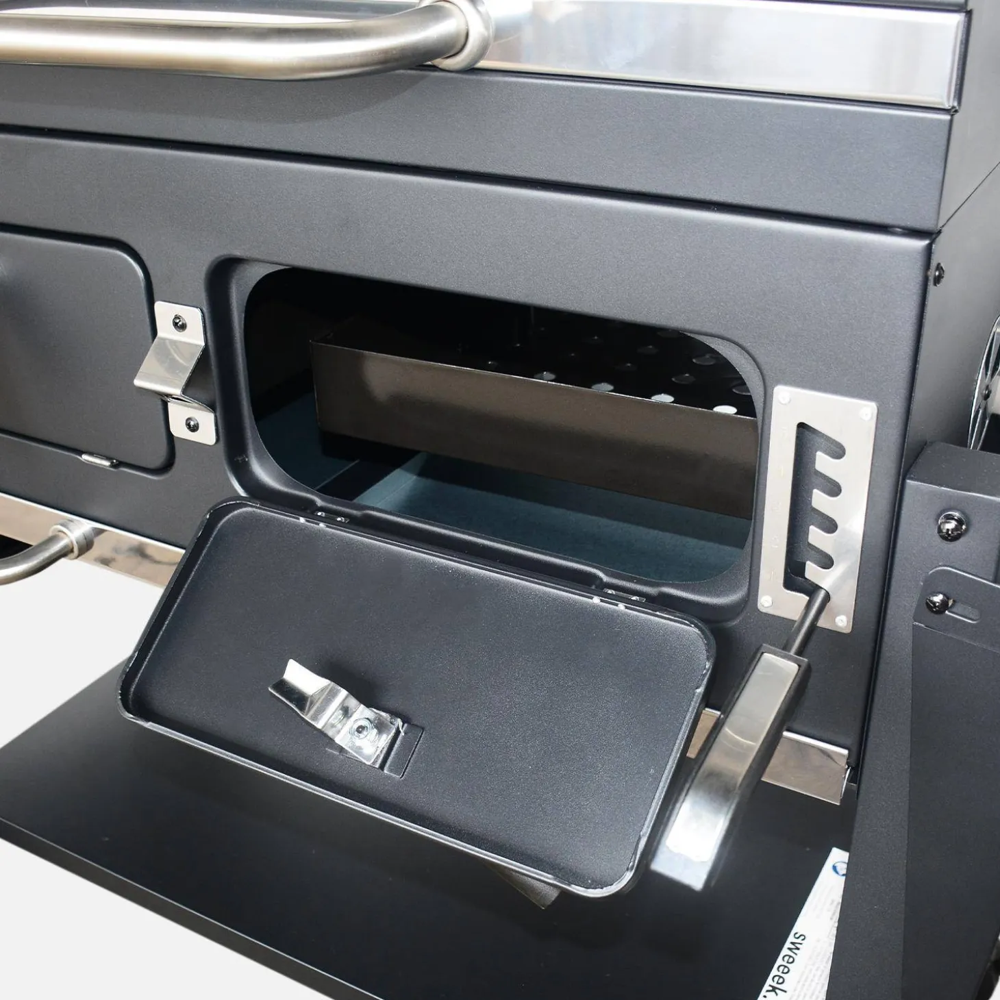 Houtskoolbarbecue met zijtafels inklapbaar