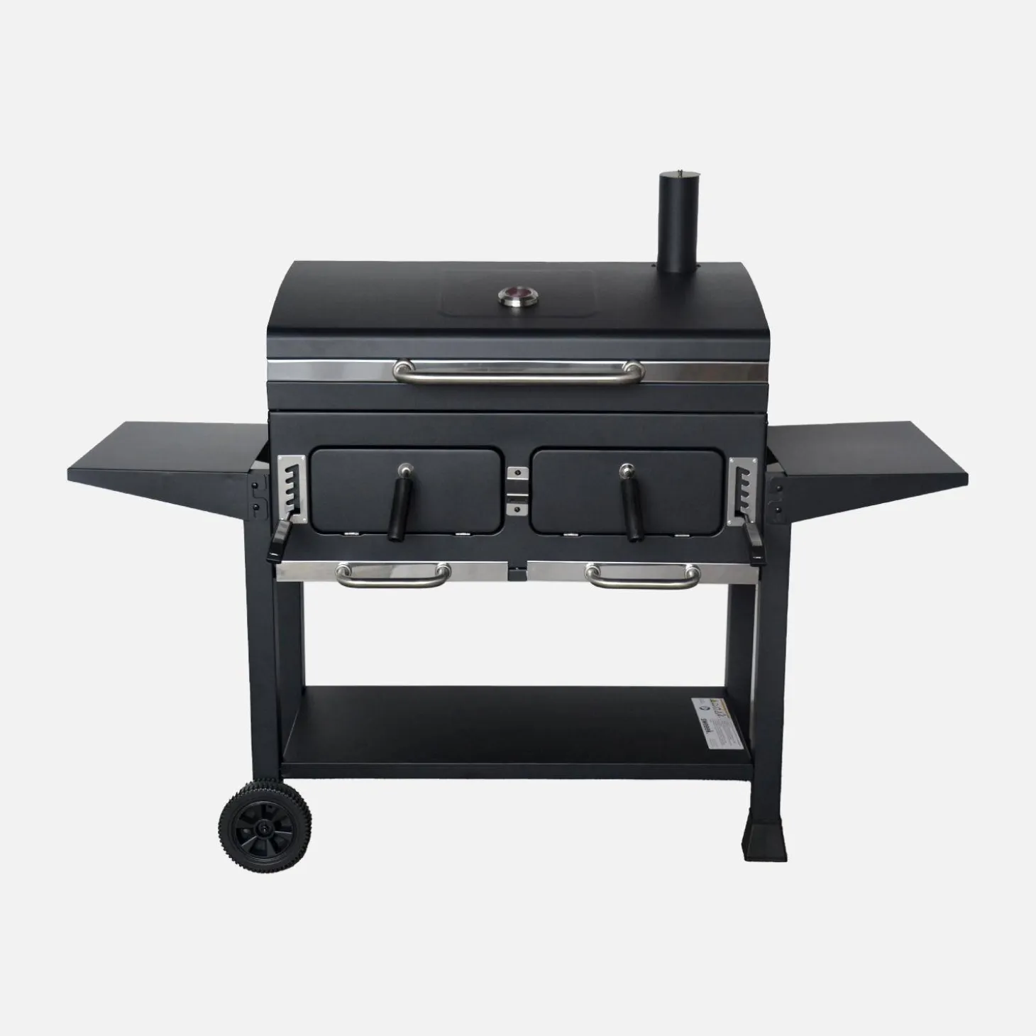 Houtskoolbarbecue met zijtafels inklapbaar