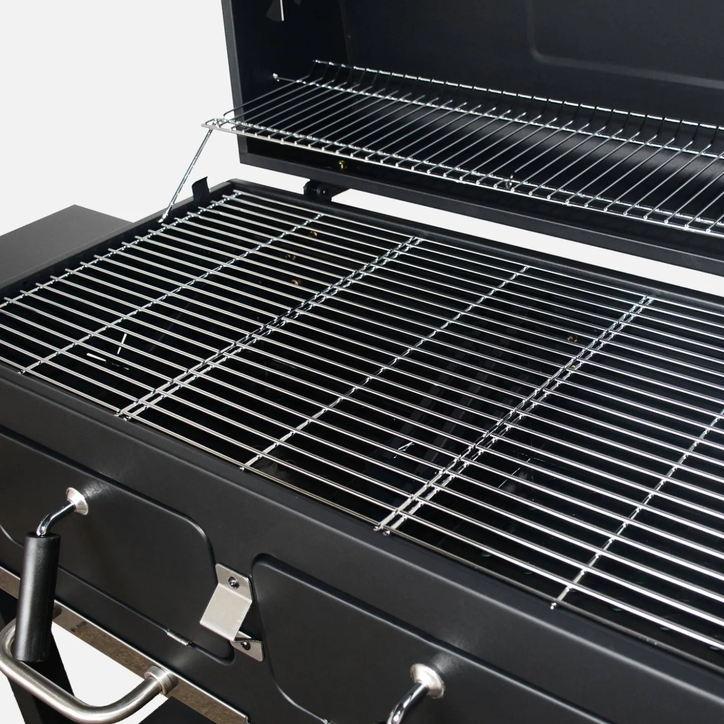 Houtskoolbarbecue met zijtafels inklapbaar