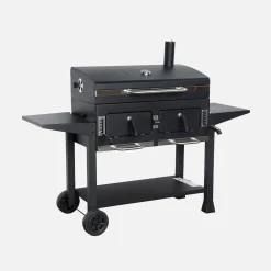 Houtskoolbarbecue met zijtafels inklapbaar