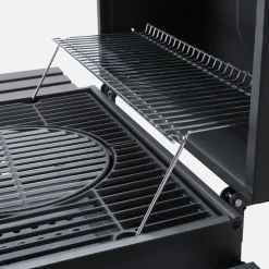 Houtskool BBQ en smoker met opklapzijtafeltjes 2 wieltjes en hoes