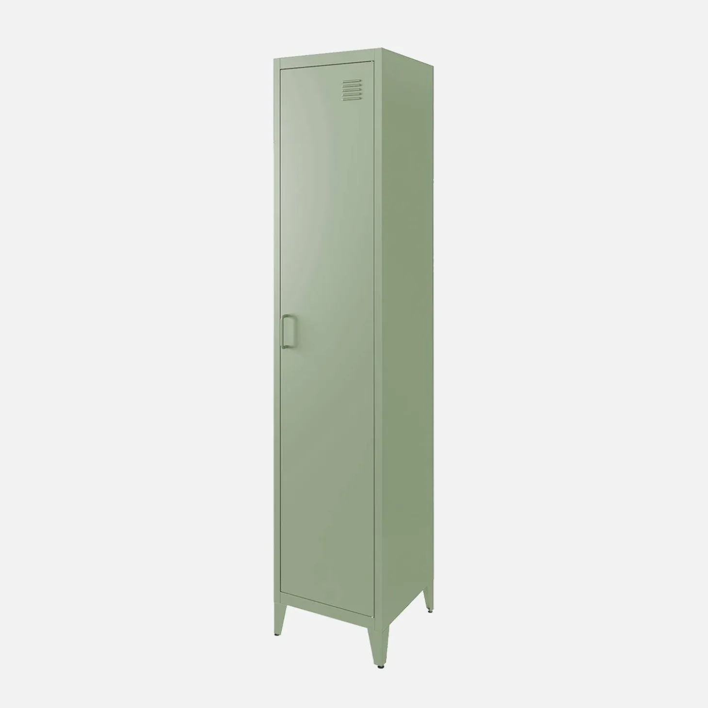 Industriële metalen kast 4 vakken 1 deur 38cm