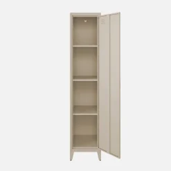 Industriële metalen kast 4 vakken 1 deur 38cm
