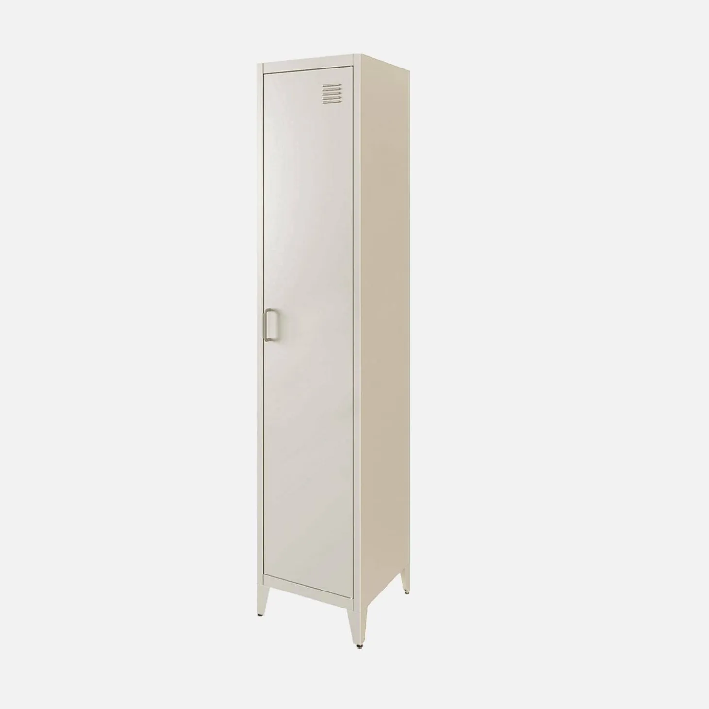 Industriële metalen kast 4 vakken 1 deur 38cm
