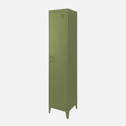 Industriële metalen kast 4 vakken 1 deur 38cm