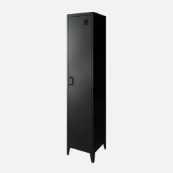 Industriële metalen kast 4 vakken 1 deur 38cm