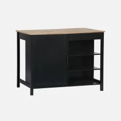 3-in-1 keukeneiland, 5 planken, 1 deur, 1 lade, 120cm