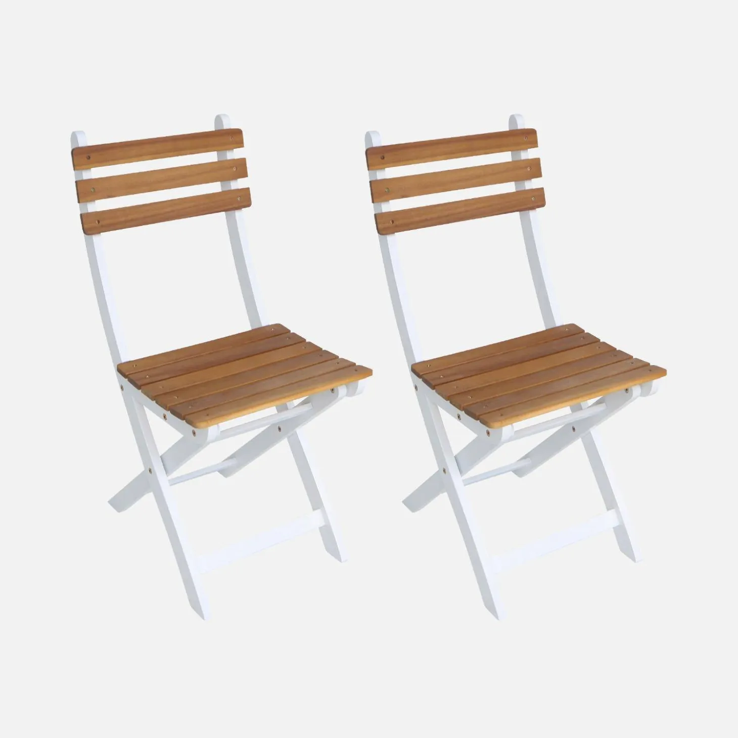 Inklapbare acacia tuinstoel (Set van 2)