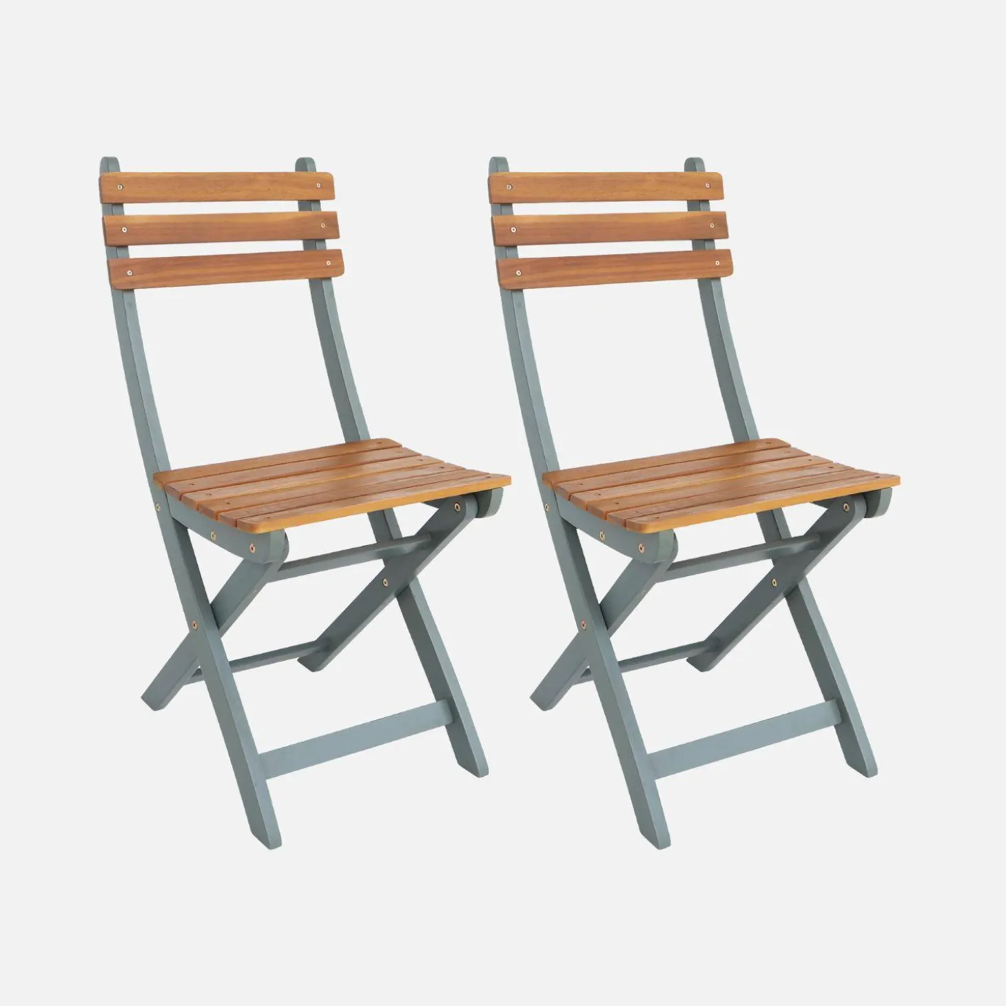 Inklapbare acacia tuinstoel (Set van 2)