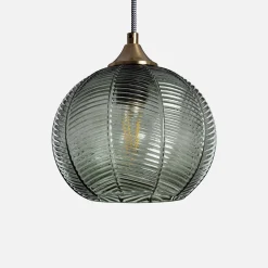 Interieur hanglamp van metaal en glas, Ø 20 cm