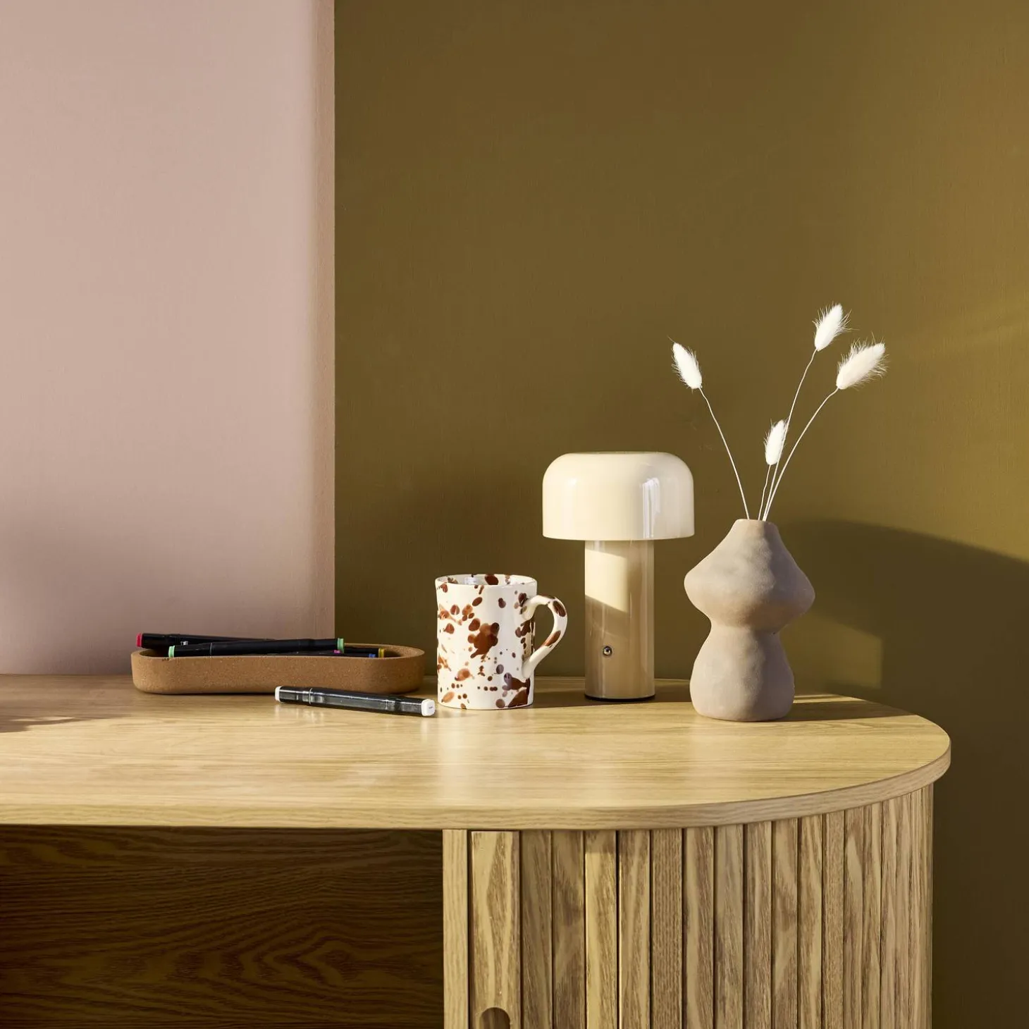 Interieur tafellamp, LED, metaal, Ø 13cm