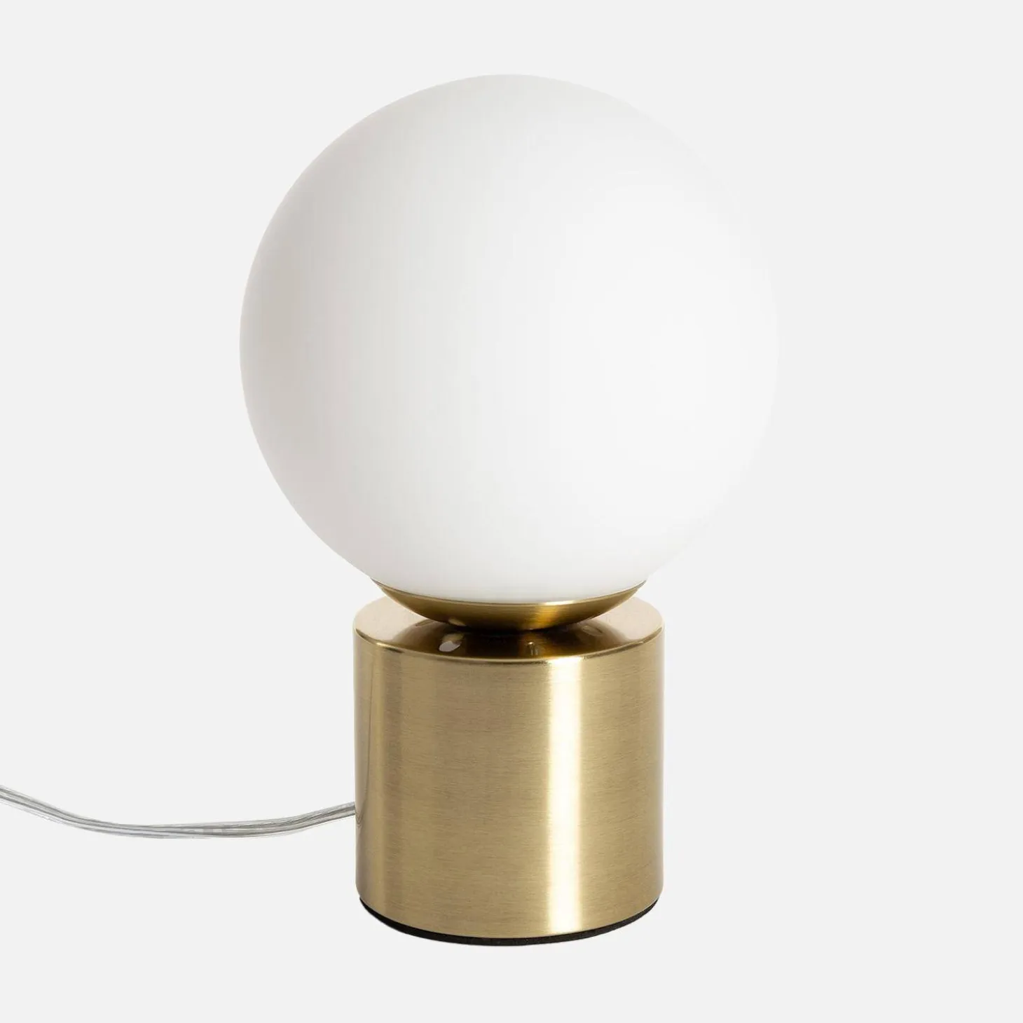 Interieur tafellamp, metaal en glas H 25 cm