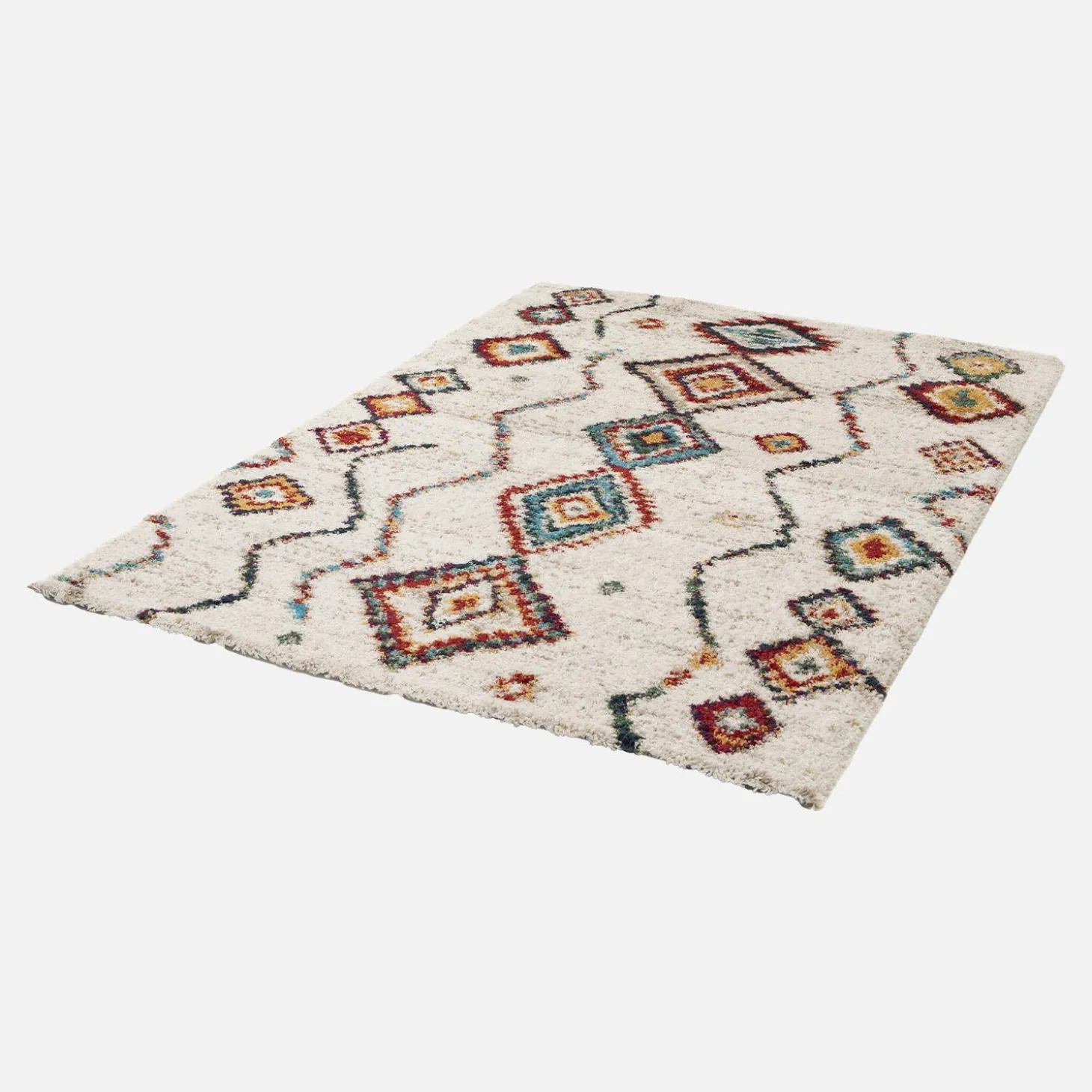 Interieurtapijt, Berber-stijl, crèmekleurig en veelkleurig