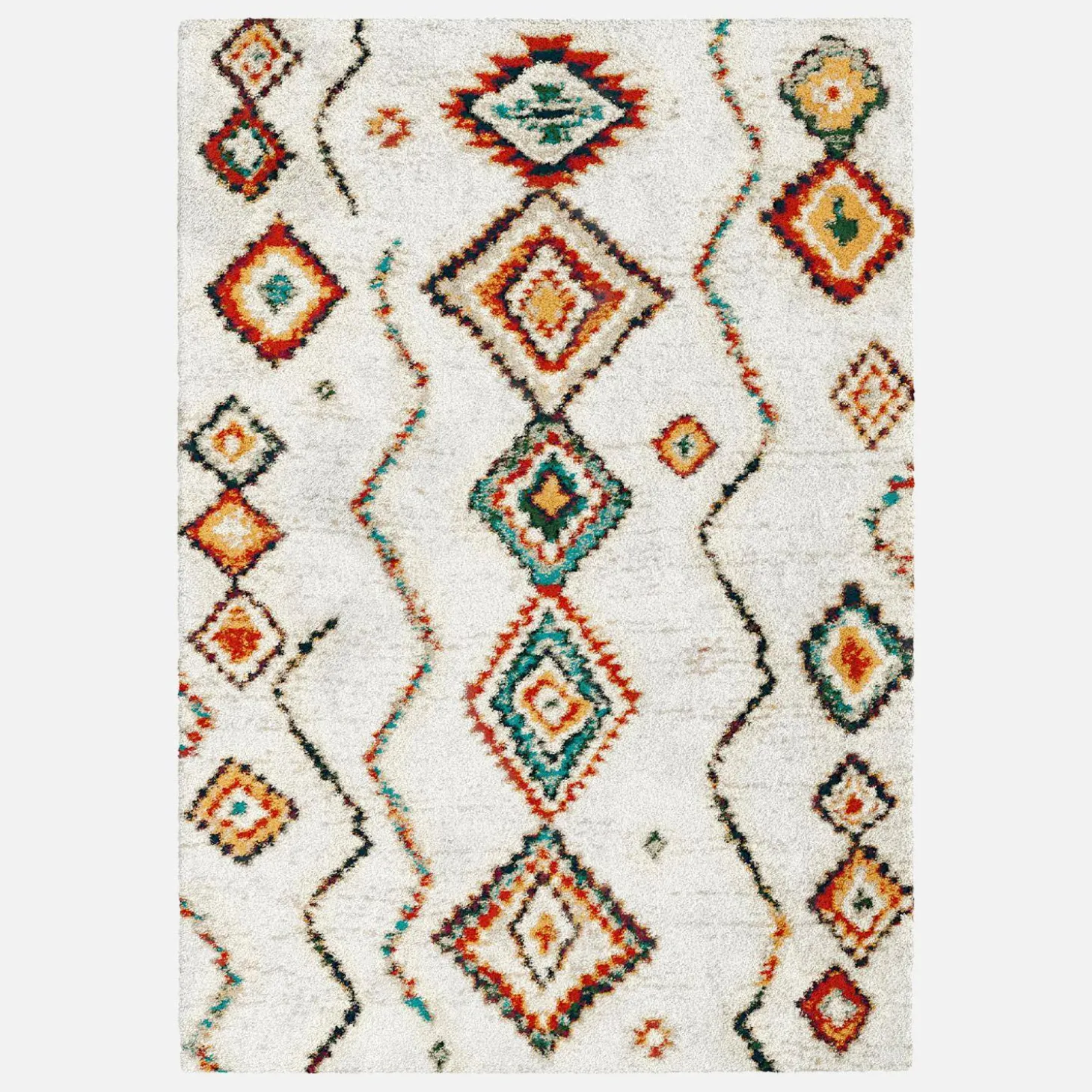 Interieurtapijt, Berber-stijl, crèmekleurig en veelkleurig