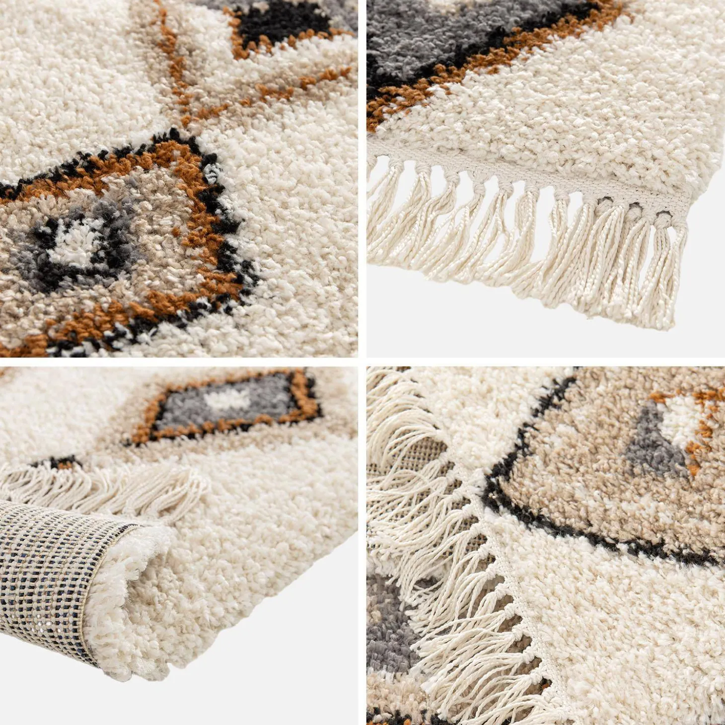 Interieur tapijt met etnische motieven, beige