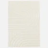 Interieur vloerkleed met crème bogen