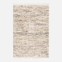 Interieur vloerkleed met gevlekt patroon crème