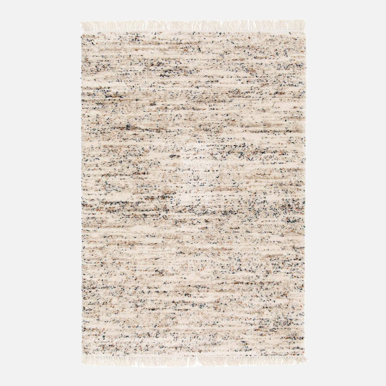 Interieur vloerkleed met gevlekt patroon crème