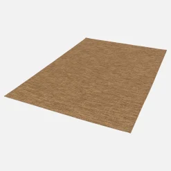 Jute-effect tapijt vloerkleed voor binnen en buiten in karamel