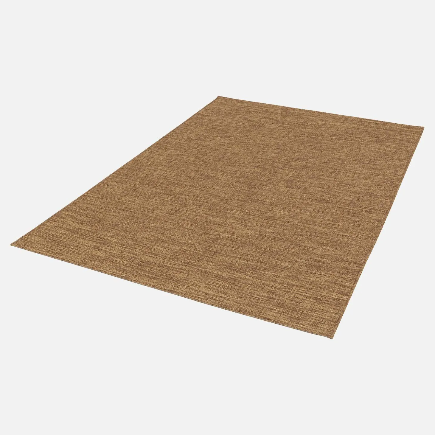 Jute-effect tapijt vloerkleed voor binnen en buiten in karamel