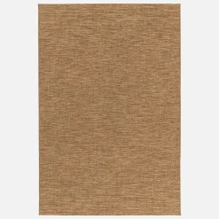 Jute-effect tapijt vloerkleed voor binnen en buiten in karamel