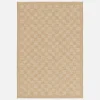 Jute-effect tapijt voor binnen en buiten in natuurlijke kleur met geruit patroon