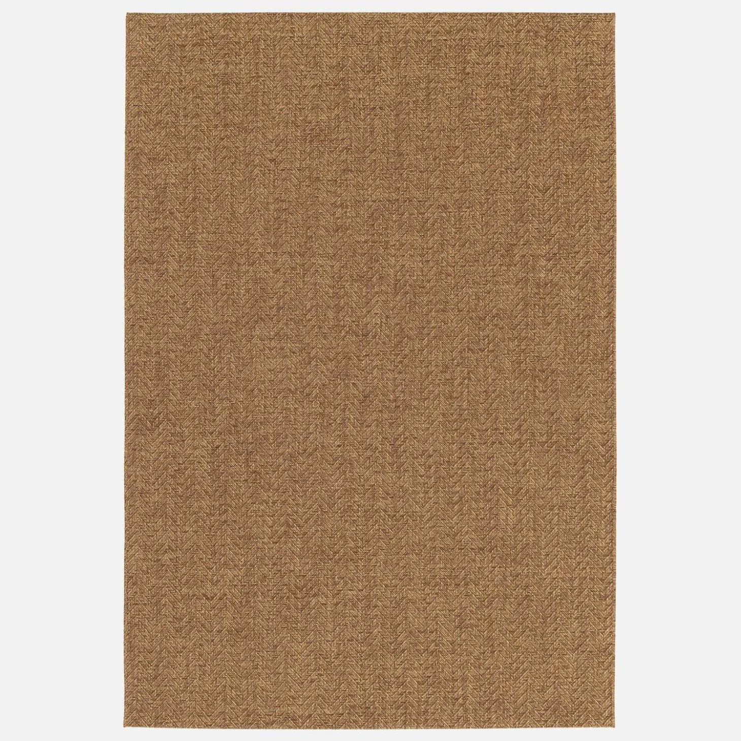 Karamelkleurig jute-effect vloerkleed voor binnen en buiten