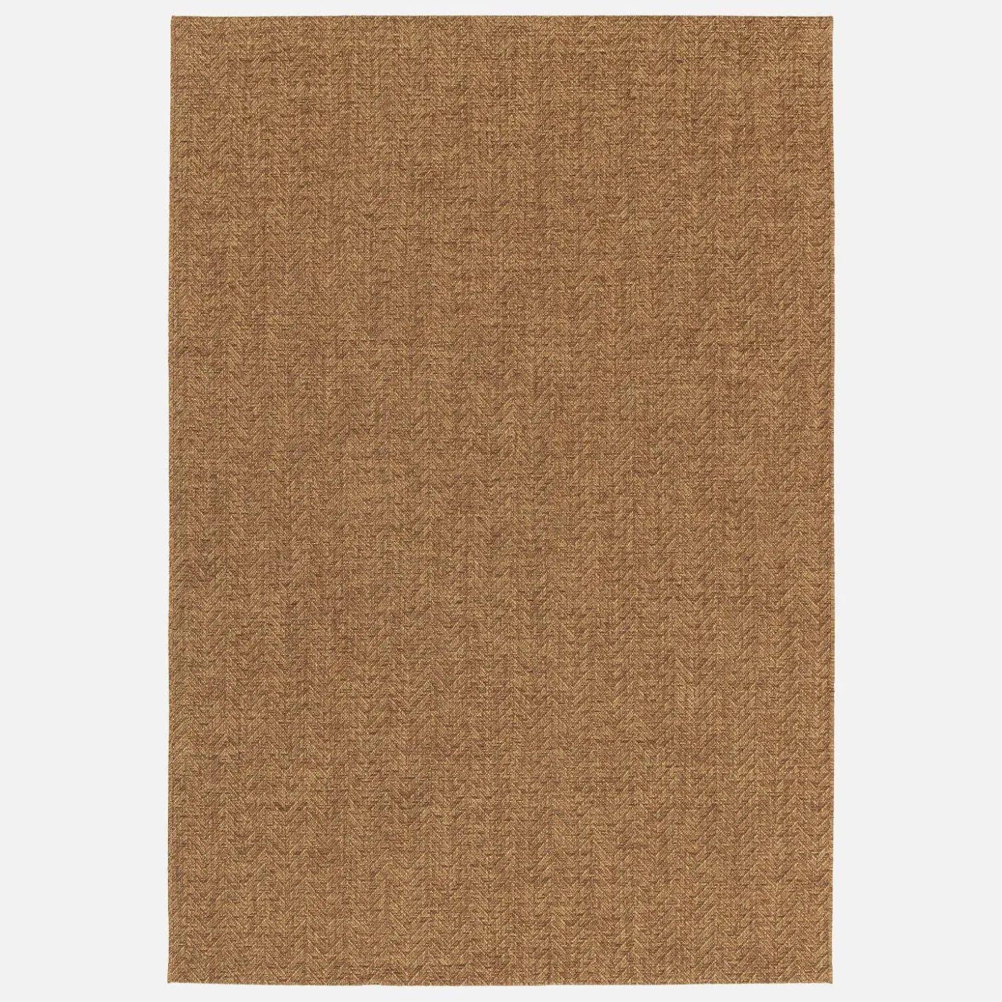 Karamelkleurig jute-effect vloerkleed voor binnen en buiten