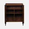 Kastje 2 glanzende deuren houteffect vintage 83cm