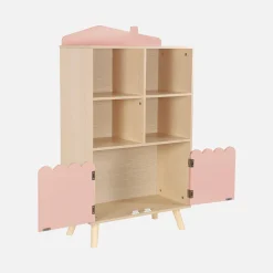 Kinderboekenkast met 2 deuren en 4 planken
