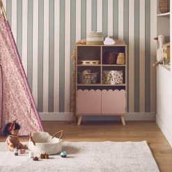 Kinderboekenkast met 2 deuren en 4 planken