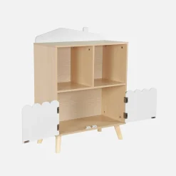 Kinderboekenkast met 2 planken en 2 deuren