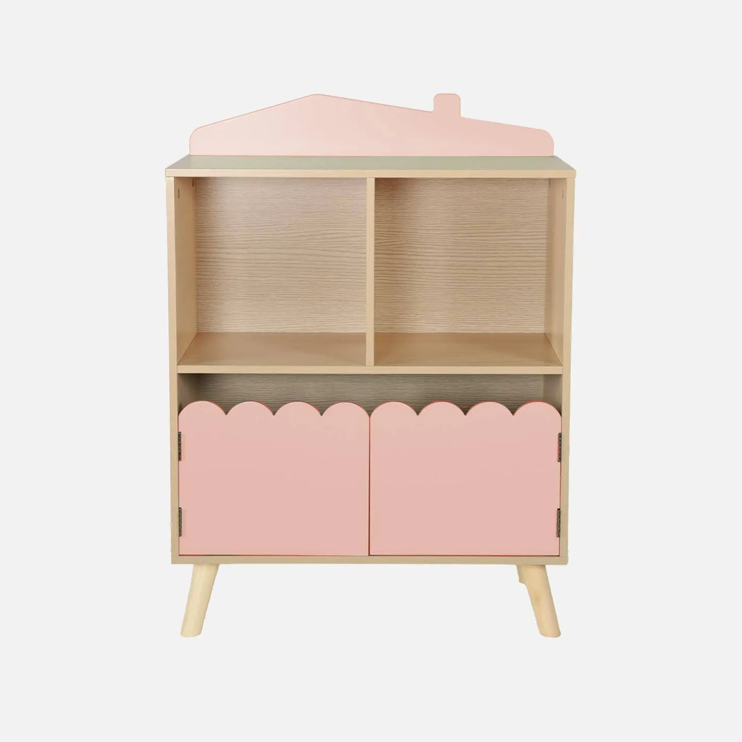 Kinderboekenkast met 2 planken en 2 deuren