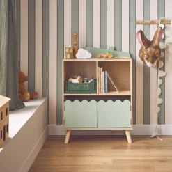 Kinderboekenkast met 2 planken en 2 deuren