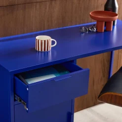 Kinderbureau metaal 1 deur en 1 lade