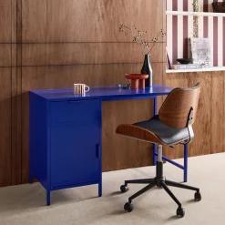 Kinderbureau metaal 1 deur en 1 lade