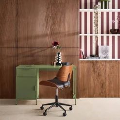 Kinderbureau metaal 1 deur en 1 lade