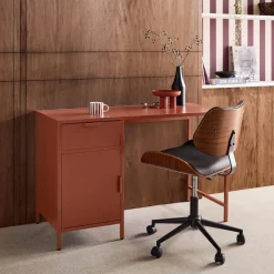 Kinderbureau metaal 1 deur en 1 lade