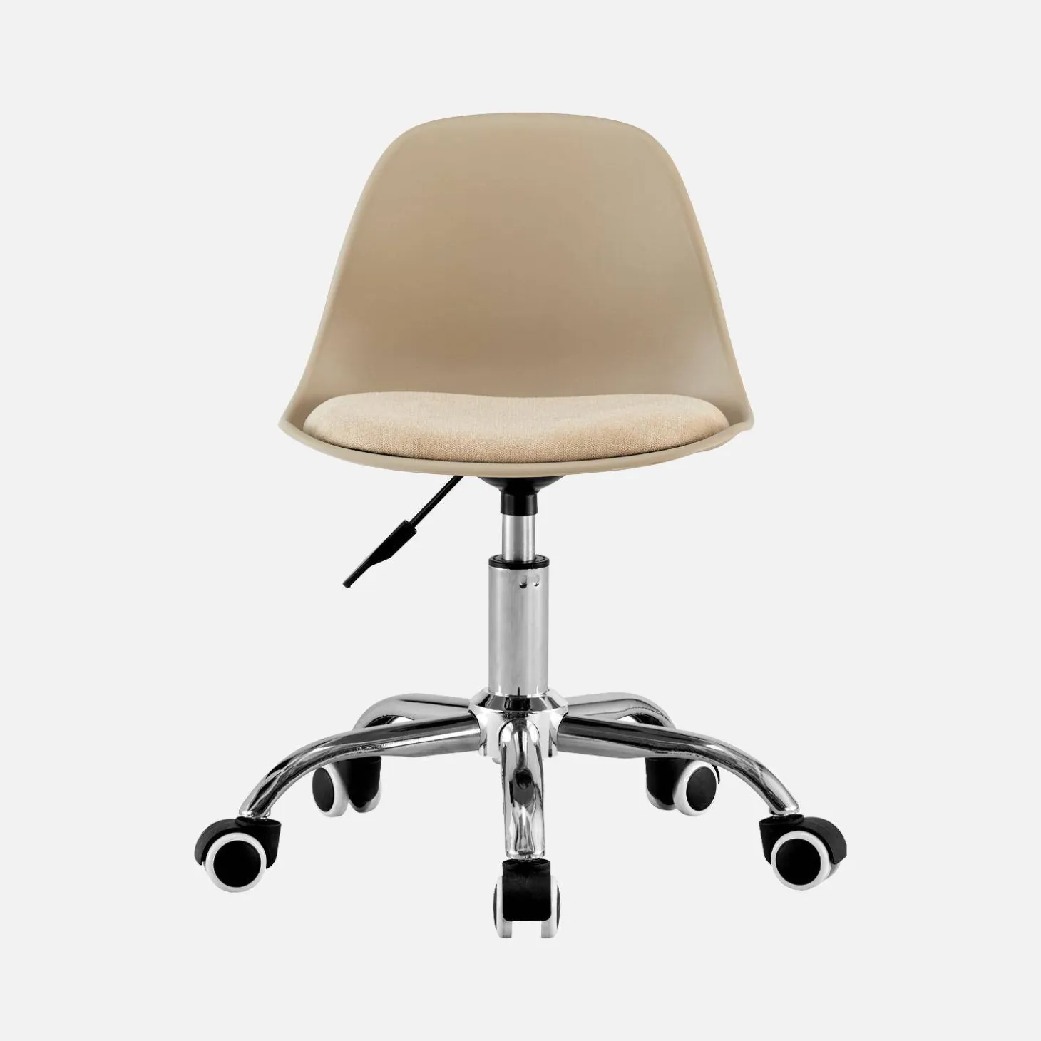 Kinderbureaustoel op wielen en chromen onderstel verstelbaar