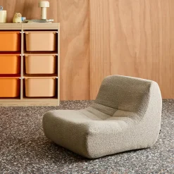 Kinderfauteuil met gestructureerde bouclé 1-zits