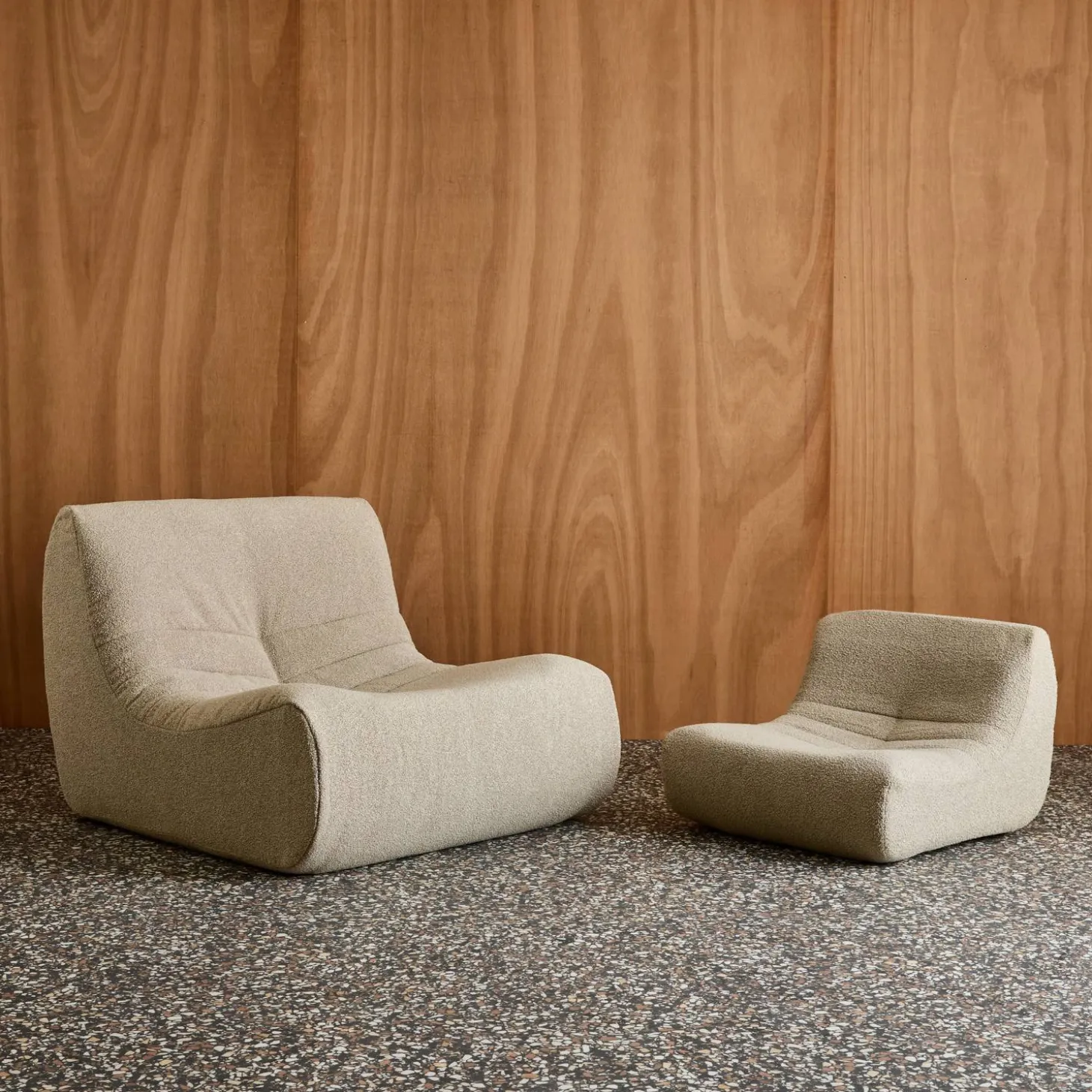Kinderfauteuil met gestructureerde bouclé 1-zits