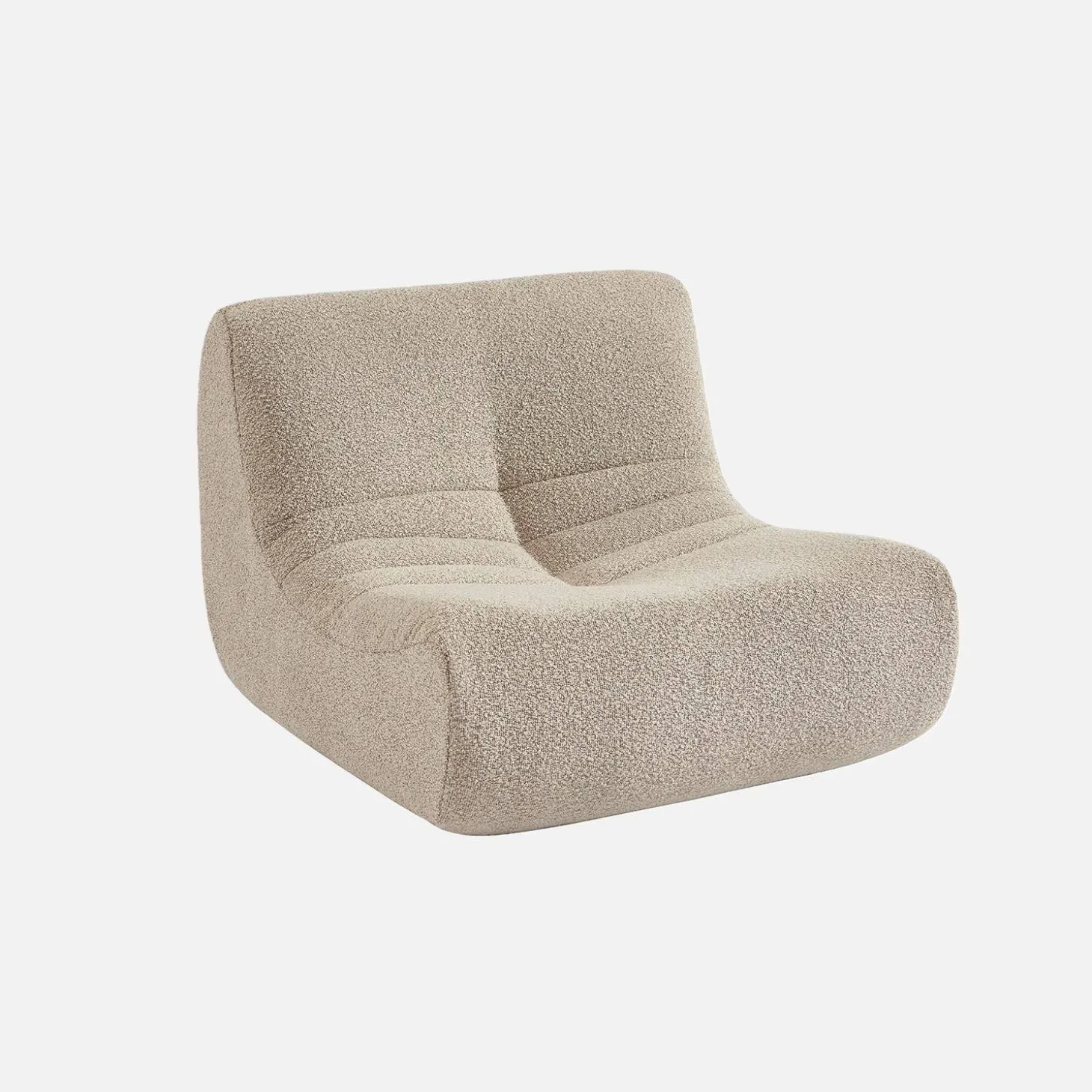 Kinderfauteuil met gestructureerde bouclé 1-zits
