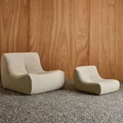 Kinderfauteuil met gestructureerde bouclé 1-zits