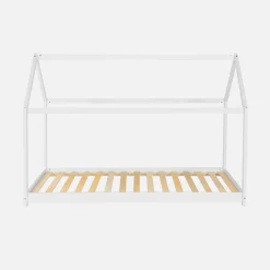 Kinderhutbed 90 x 190 cm in natuurlijk grenen, inclusief lattenbodem