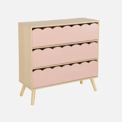 Kinderladekast houtdecor 3 lades