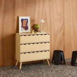 Kinderladekast houtdecor 3 lades